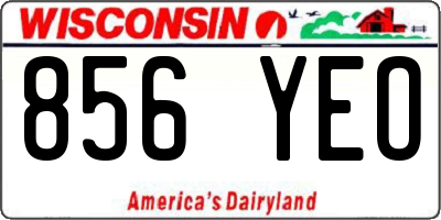 WI license plate 856YEO