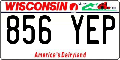WI license plate 856YEP