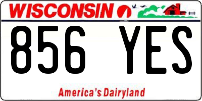 WI license plate 856YES