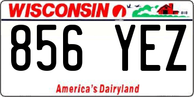 WI license plate 856YEZ