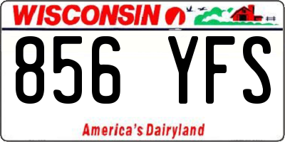 WI license plate 856YFS