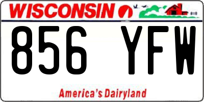 WI license plate 856YFW