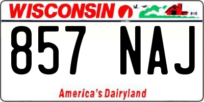 WI license plate 857NAJ