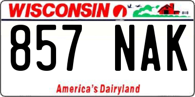 WI license plate 857NAK