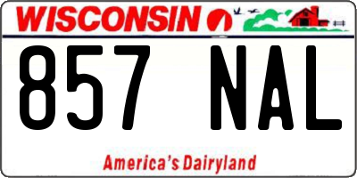 WI license plate 857NAL