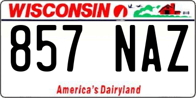 WI license plate 857NAZ