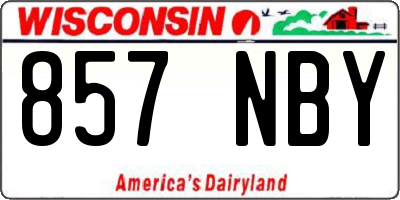 WI license plate 857NBY