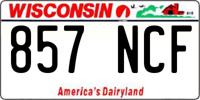 WI license plate 857NCF