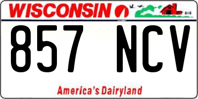 WI license plate 857NCV