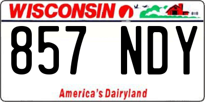 WI license plate 857NDY