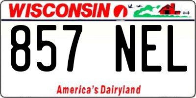 WI license plate 857NEL