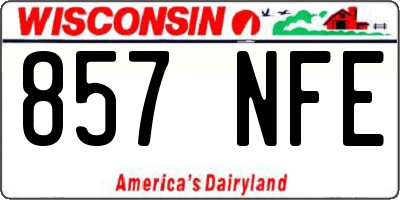 WI license plate 857NFE