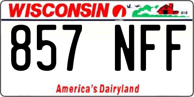 WI license plate 857NFF