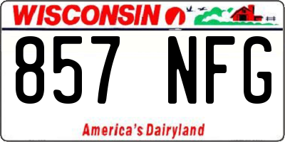 WI license plate 857NFG