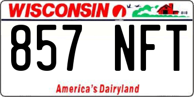 WI license plate 857NFT
