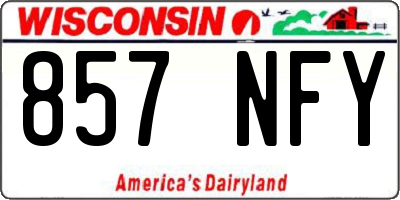 WI license plate 857NFY
