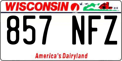 WI license plate 857NFZ