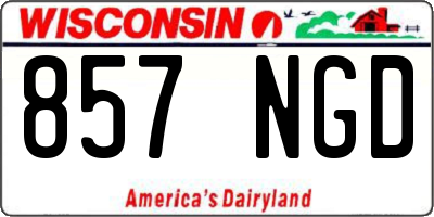 WI license plate 857NGD