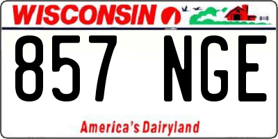 WI license plate 857NGE