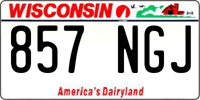 WI license plate 857NGJ