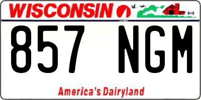 WI license plate 857NGM