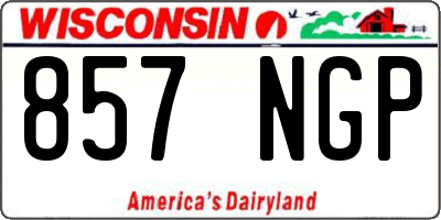WI license plate 857NGP