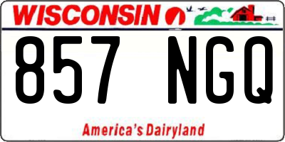 WI license plate 857NGQ