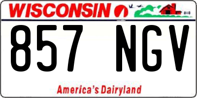 WI license plate 857NGV