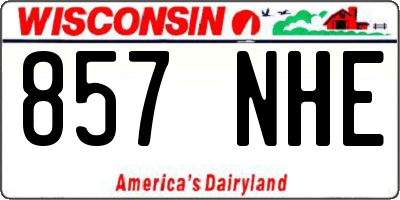 WI license plate 857NHE