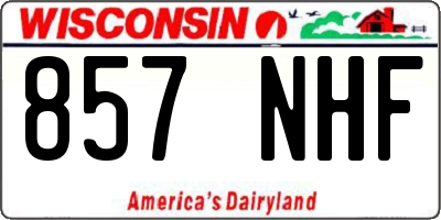 WI license plate 857NHF