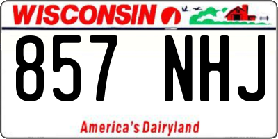 WI license plate 857NHJ