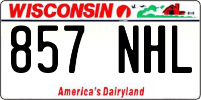 WI license plate 857NHL