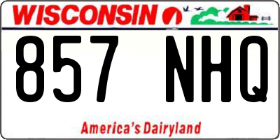 WI license plate 857NHQ
