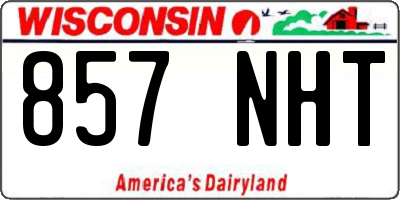 WI license plate 857NHT