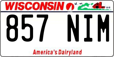 WI license plate 857NIM