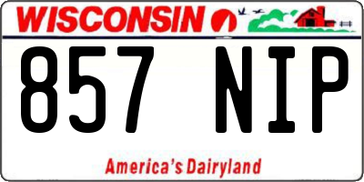 WI license plate 857NIP