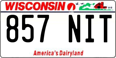 WI license plate 857NIT