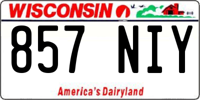 WI license plate 857NIY