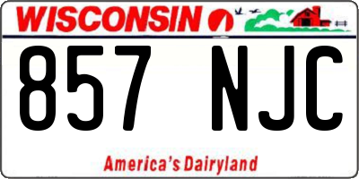 WI license plate 857NJC