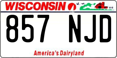 WI license plate 857NJD