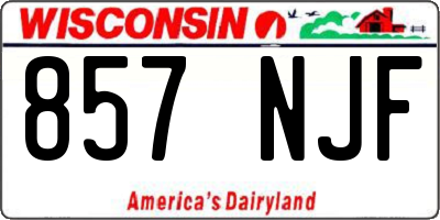 WI license plate 857NJF