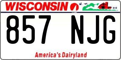 WI license plate 857NJG