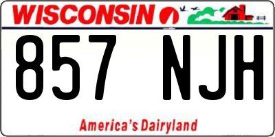 WI license plate 857NJH