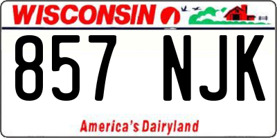 WI license plate 857NJK