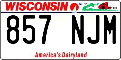 WI license plate 857NJM