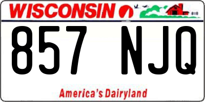 WI license plate 857NJQ