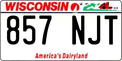 WI license plate 857NJT