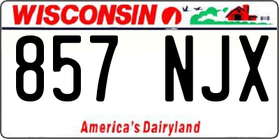 WI license plate 857NJX