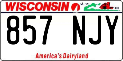 WI license plate 857NJY