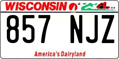 WI license plate 857NJZ